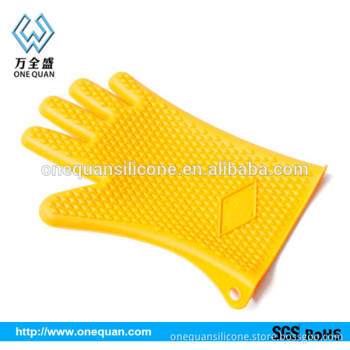 Durable heat resistant oven glove,silicone rubber baking mitts